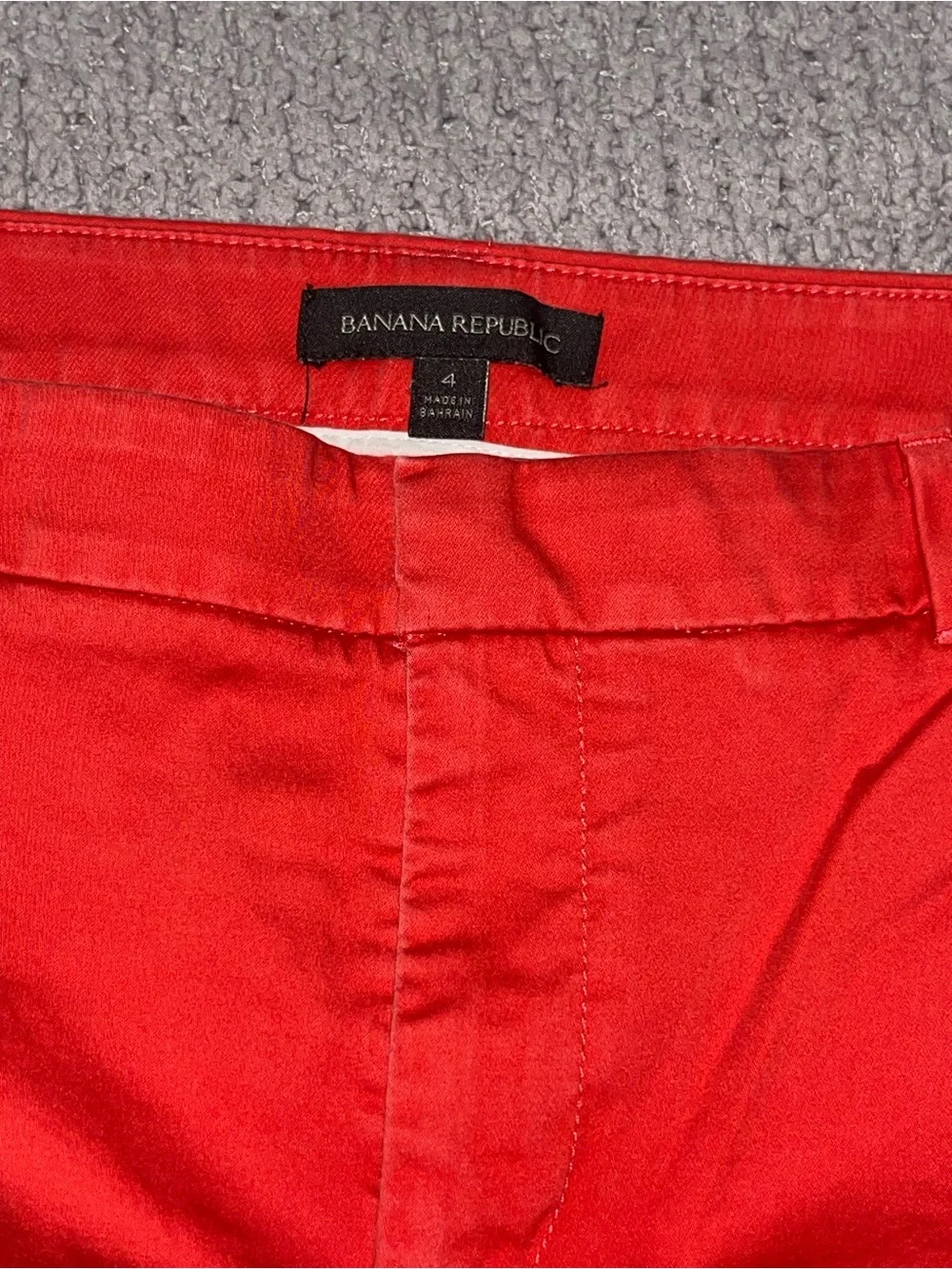 Banana Republic Red Tailored High-Rise Shorts